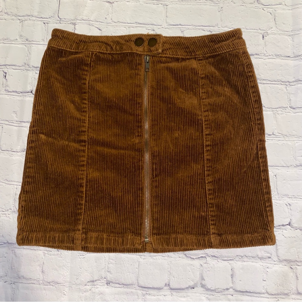 Rustic corduroy mini skirt
